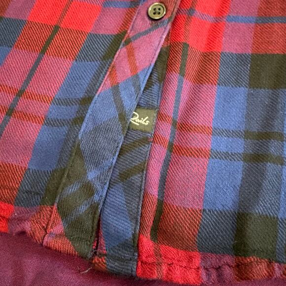 Rails Plaid Button Down Shirt Red Blue Women's XS Casual Western Grunge - Picture 8 of 8